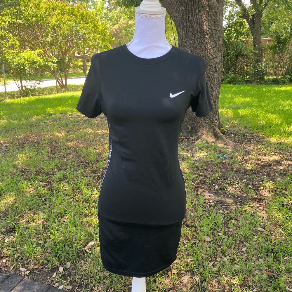 Black Nike slim tight dress